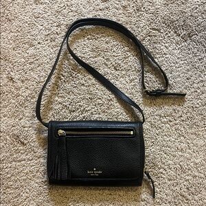 Kate Spade Black Pebbled Leather Crossbody Bag